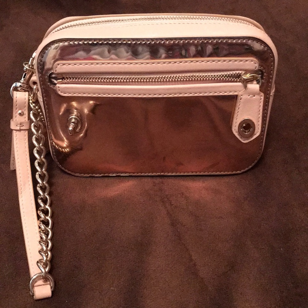 Coach metallic wristlet